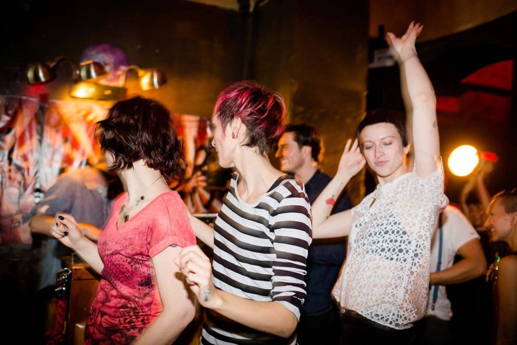 women in club dancing