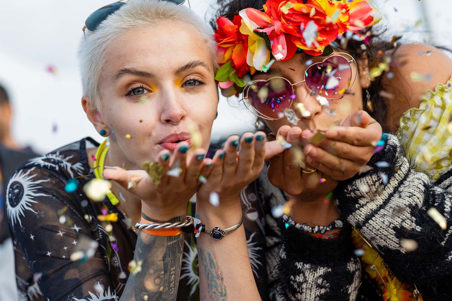 women in fancy dress at a festival women in fancy dress at a festival